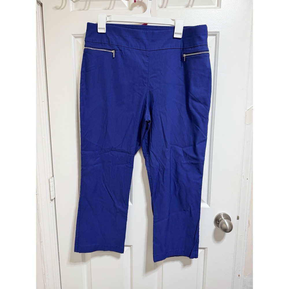 New York & Company 7th Avenue Design Studio Pants Women's Size Large Cobalt Blue